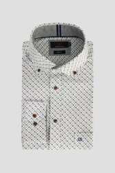 Le devant de Chemise blanche à imprimé all-over - Comfort fit de Dansaert Blue pour Hommes