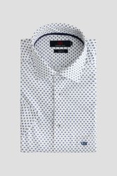 Le devant de Chemise blanche à imprimé beige-bleu - Comfort fit de Dansaert Blue pour Hommes