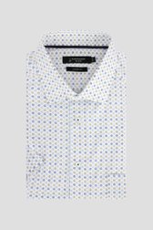 Chemise blanche à imprimé bleu-brun – Comfort fit de Dansaert Black pour Hommes