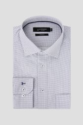 Chemise blanche à imprimé bleu fin - Comfort fit	 de Dansaert Black pour Hommes