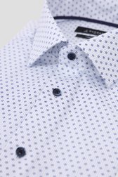 Chemise blanche à imprimé bleu fin - Comfort fit de Dansaert Black pour Hommes