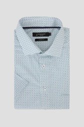 Chemise blanche à imprimé bleu-vert – Comfort fit de Dansaert Black pour Hommes