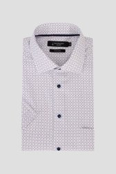 Chemise blanche à imprimé bleu – Regular fit de Dansaert Black pour Hommes