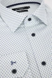 Chemise blanche à imprimé fin - comfort fit de Dansaert Black pour Hommes