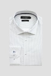 Chemise blanche à imprimé fin - slim fit de Dansaert Black pour Hommes