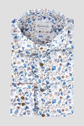 Chemise blanche à imprimé floral coloré - slim fit de Michaelis pour Hommes