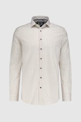 Chemise blanche à imprimé marron - regular fit de Upper East pour Hommes
