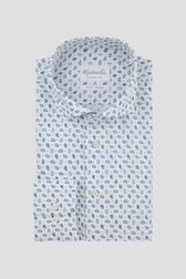 Photo produit 1 de Chemise blanche à imprimé paisley bleu – Slim fit de Michaelis pour Hommes