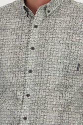 Détail de Chemise blanche à imprimé rotin vert - Regular fit de Bluefields pour Hommes