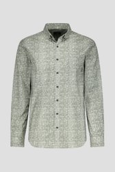 Photo produit 1 de Chemise blanche à imprimé rotin vert - Regular fit de Bluefields pour Hommes