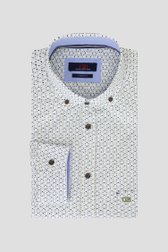 Chemise blanche à mini imprimé - comfort fit de Dansaert Blue pour Hommes