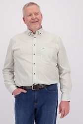 Chemise blanche à mini imprimé vert - comfort fit de Dansaert Blue pour Hommes