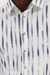 Chemise blanche à motif bleu-gris - Regular fit	 de Casual Five pour Hommes