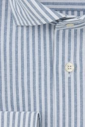 Photo produit 2 de Chemise blanche à motif rayé bleu – Slim fit de Michaelis pour Hommes