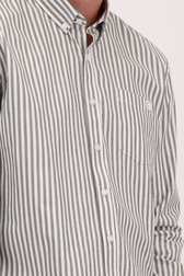 Détail de Chemise blanche à motif rayé vert – Regular fit de Bluefields pour Hommes