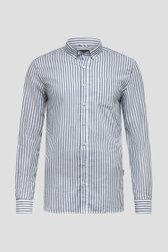 Photo produit 1 de Chemise blanche à motif rayé vert – Regular fit de Bluefields pour Hommes