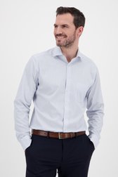 Chemise blanche à rayures bleues - regular fit de Dansaert Black pour Hommes