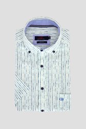 Le devant de Chemise blanche à rayures bleues – Regular fit de Dansaert Blue pour Hommes