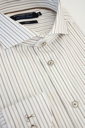 Photo produit 2 de  Chemise blanche à rayures - slim fit  de Dansaert Black pour Hommes