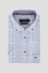 Chemise blanche avec imprimé bleu - Comfort fit de Dansaert Blue pour Hommes