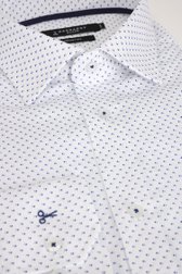Chemise blanche avec imprimé fin - Comfort fit de Dansaert Black pour Hommes