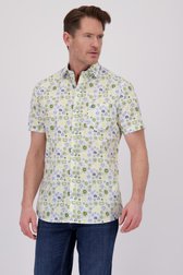 Chemise blanche avec imprimé graphique - Slim fit de Dansaert Blue pour Hommes