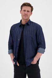 Chemise bleu à rayures - relaxed fit de Casual Friday pour Hommes