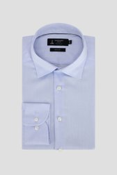 Photo produit 1 de Chemise bleu à structure chevrons – Regular fit de Dansaert Black Premium pour Hommes