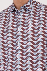 Chemise bleu clair à motif géométrique de Casual Five pour Hommes