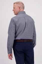 Chemise bleu foncé à imprimé fin - comfort fit  de Dansaert Black pour Hommes