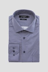 Chemise bleu foncé à imprimé fin - comfort fit  de Dansaert Black pour Hommes