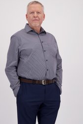 Chemise bleu foncé à imprimé fin - comfort fit  de Dansaert Black pour Hommes