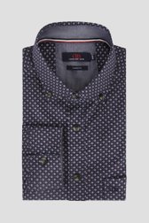 Chemise bleu foncé à imprimé fin - comfort fit de Dansaert Blue pour Hommes