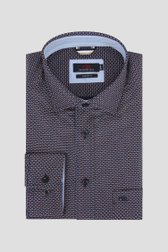 Chemise bleu foncé à imprimé fin - Comfort fit  de Dansaert Blue pour Hommes