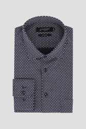Chemise bleu foncé à imprimé fin - Regular fit de Dansaert Black pour Hommes