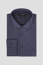 Chemise bleu foncé à imprimé fin - Regular fit de Dansaert Black pour Hommes