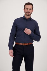 Chemise bleu foncé à imprimé fin - Regular fit de Dansaert Black pour Hommes