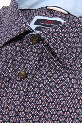 Chemise bleu foncé à imprimé fin - Regular fit	 de Dansaert Blue pour Hommes