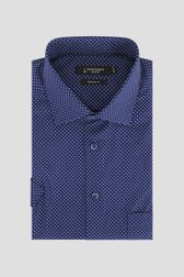 Chemise bleu foncé à imprimé fin – Regular fit de Dansaert Black pour Hommes