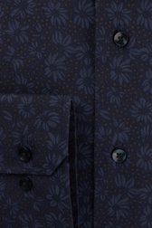 Chemise bleu foncé à imprimé - Slim fit de Michaelis pour Hommes