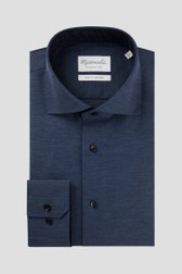 Chemise bleu foncé à l'allure de jean - Slim fit de Michaelis pour Hommes