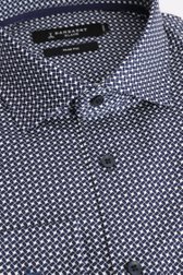 Photo produit 2 de Chemise bleu foncé avec imprimé blanc - Slim fit de Dansaert Black pour Hommes