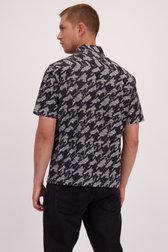 Le dos de Chemise bleu foncé, manches courtes - Regular fit de Casual Five pour Hommes