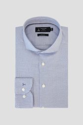 Photo produit 1 de Chemise bleue à carreaux fins - Regular fit de Dansaert Black Premium pour Hommes