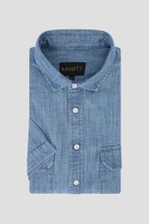 Chemise bleue à effet jean - Regular fit de Ravøtt pour Hommes