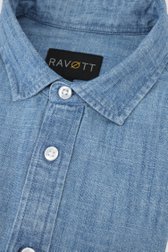 Chemise bleue à effet jean - Regular fit de Ravøtt pour Hommes