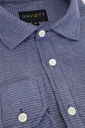 Chemise bleue à imprimé fin - Regular fit de Ravøtt pour Hommes