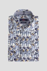 Photo produit 1 de Chemise bleue à motif feuillage – Regular fit de Dansaert Blue pour Hommes