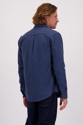 Le dos de Chemise bleue chinée – Regular fit  de Ravøtt pour Hommes