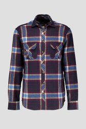 Photo produit 1 de Chemise bordeaux à carreaux - Regular fit de Ravøtt pour Hommes